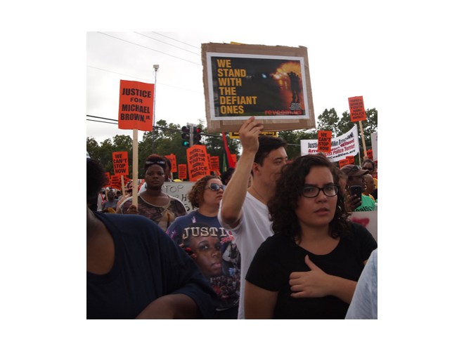 Protest in Ferguson, August 30, 2014