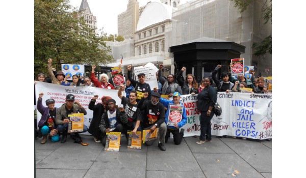 1º de oct., preparativos para el Mes de Resistencia, Palacio Municipal, Ciudad de Nueva York