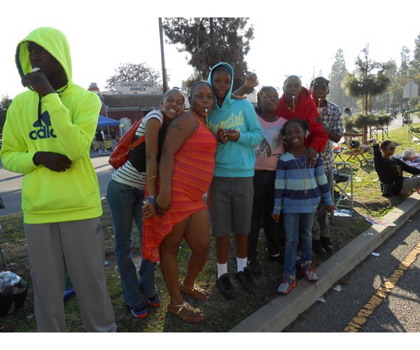 Los Angeles,  Martin Luther King Day 2015 - Blowing whistles, Photo: Special to revcom.us