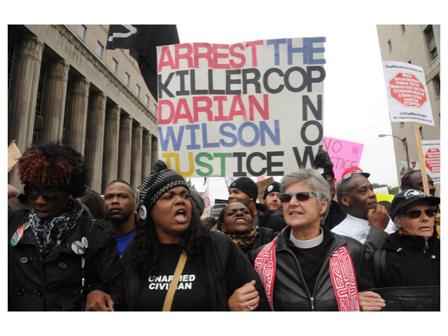 Oct 11: Clergy march in St. Louis.   Photo: Li Onesto/<em>Revolution</em>/revcom.us