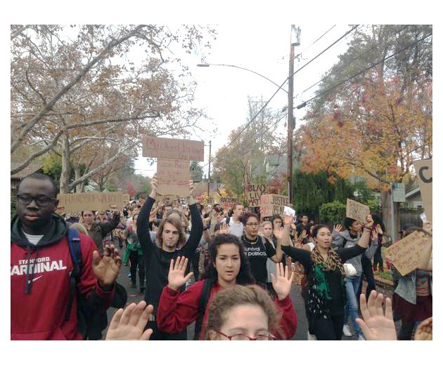 Stanford, CA protest. Photo: Twitter