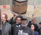 Carl Dix, Cornell West and Rev. Phelps at Precinct Demonstration