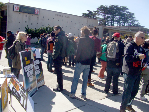 Building for the premier showing of BA Speaks: REVOLUTION-NOTHING LESS! on campus, February 2013.