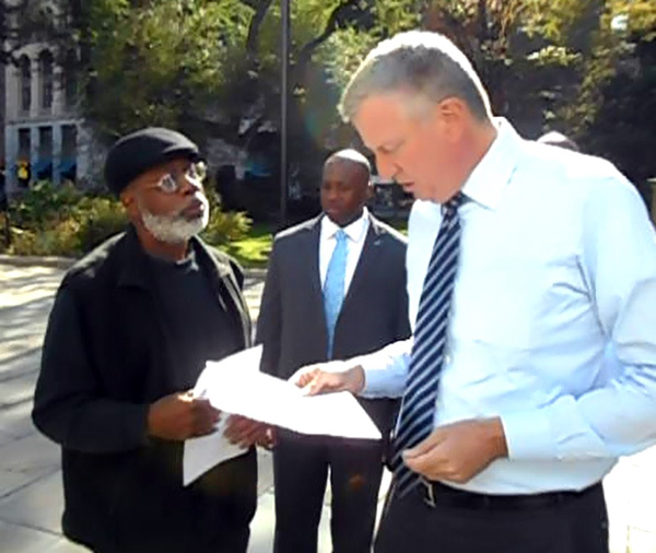 Carl Dix and De Blasio