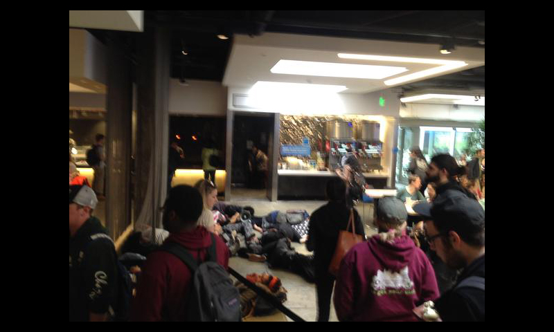 Black Students Die-in at U-Mass, Amherst. Photo: special to revcom.us