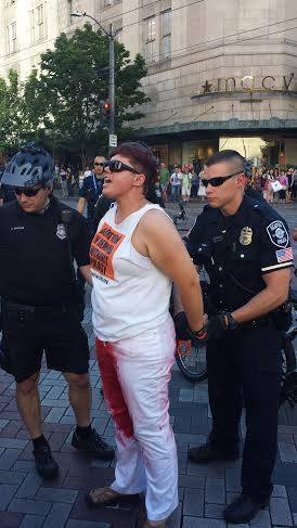 Seattle arrest of protester, July 1