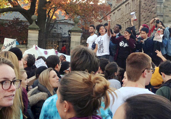 "March of Resilience" at Yale University, November 9.