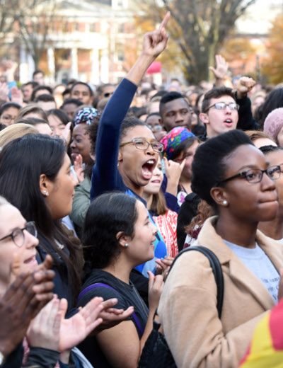 "March of Resilience" at Yale University, November 9.