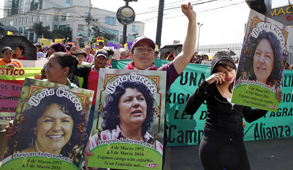 International Women's Day in Tegucigalpa, Honduras, Tuesday, March 8, 2016