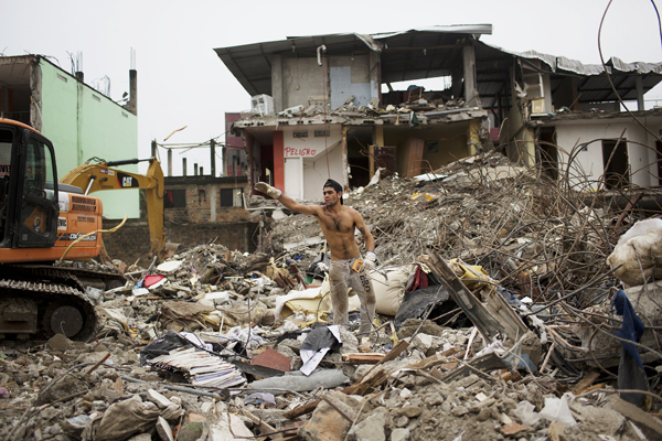 Earthquake damage in Ecuador