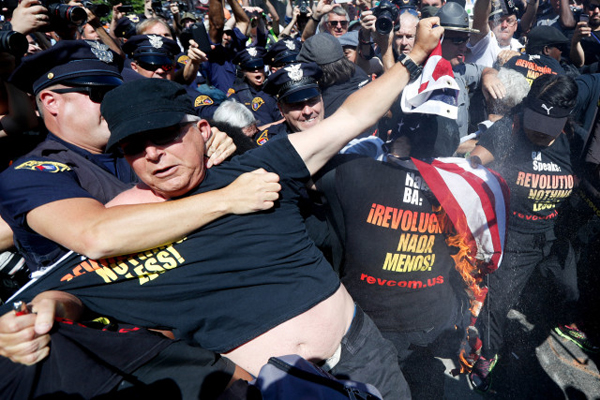 Joey Johnson being arrested