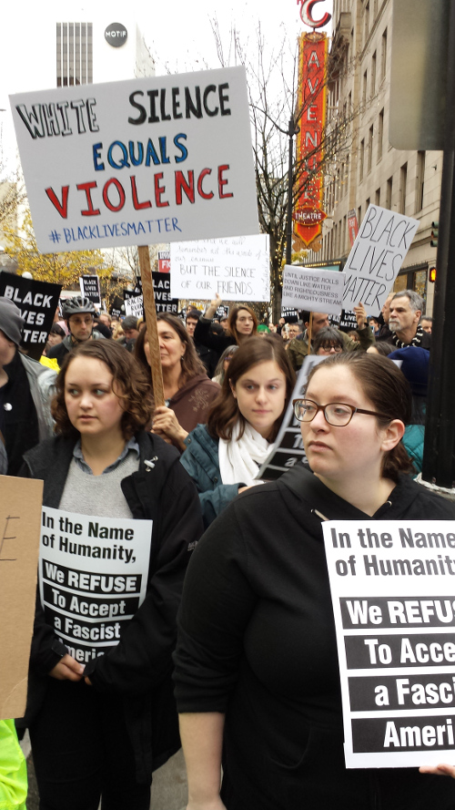 “Black Friday” protest in Seattle, November 25