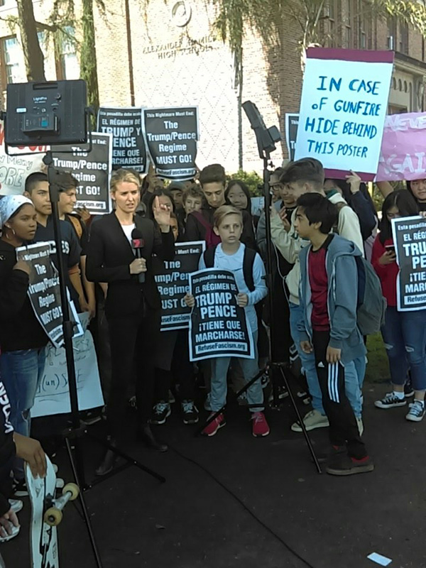 High school students in Los Angeles, California.