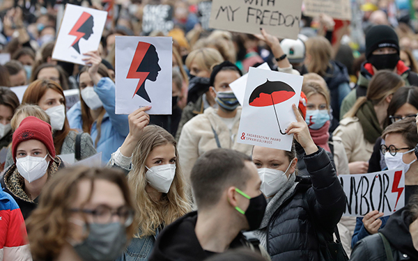 Polish protestors