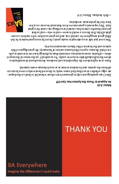 BA Everywhere 'Thank You' Card