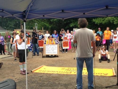 Abortion Rights Freedom Ride rally in Jackson Mississippi