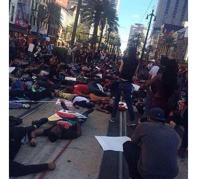 New Orleans die-in. Twitter/Bipartisanism