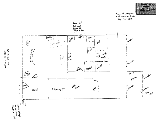 Floor plans of Fred Hampton's House