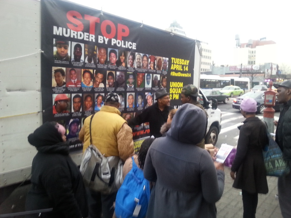 Stolen Lives truck in Harlem