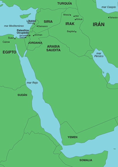 Map of Middle East