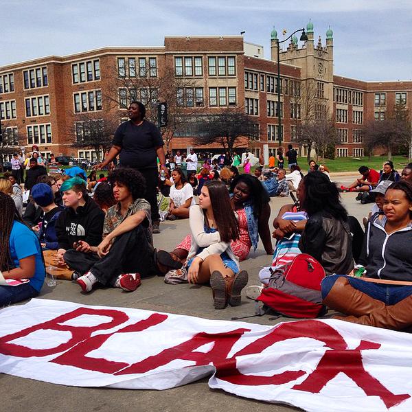 Walkout of high school students in Madison