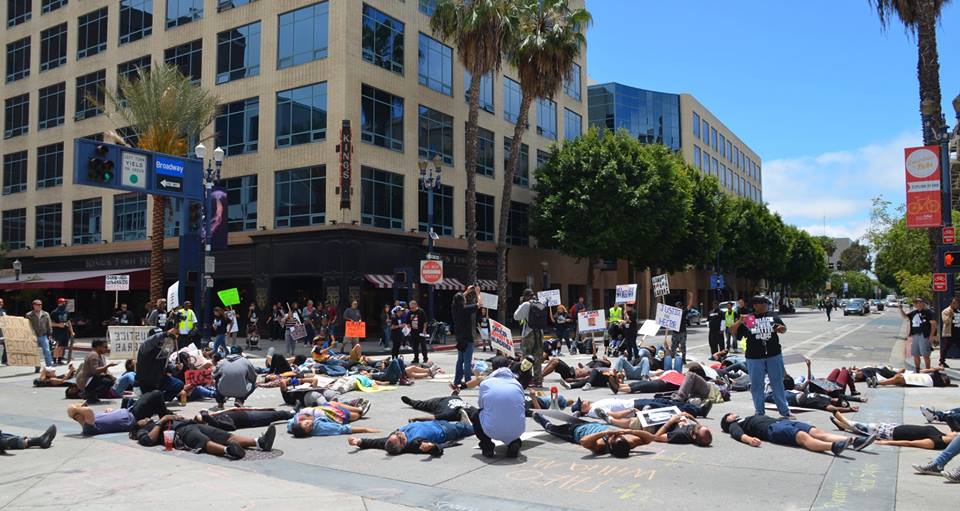 Long Beach, die-in