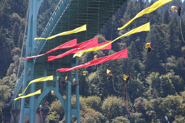 Protest of Shell Oil's Arctic drilling, Portland, July 2015