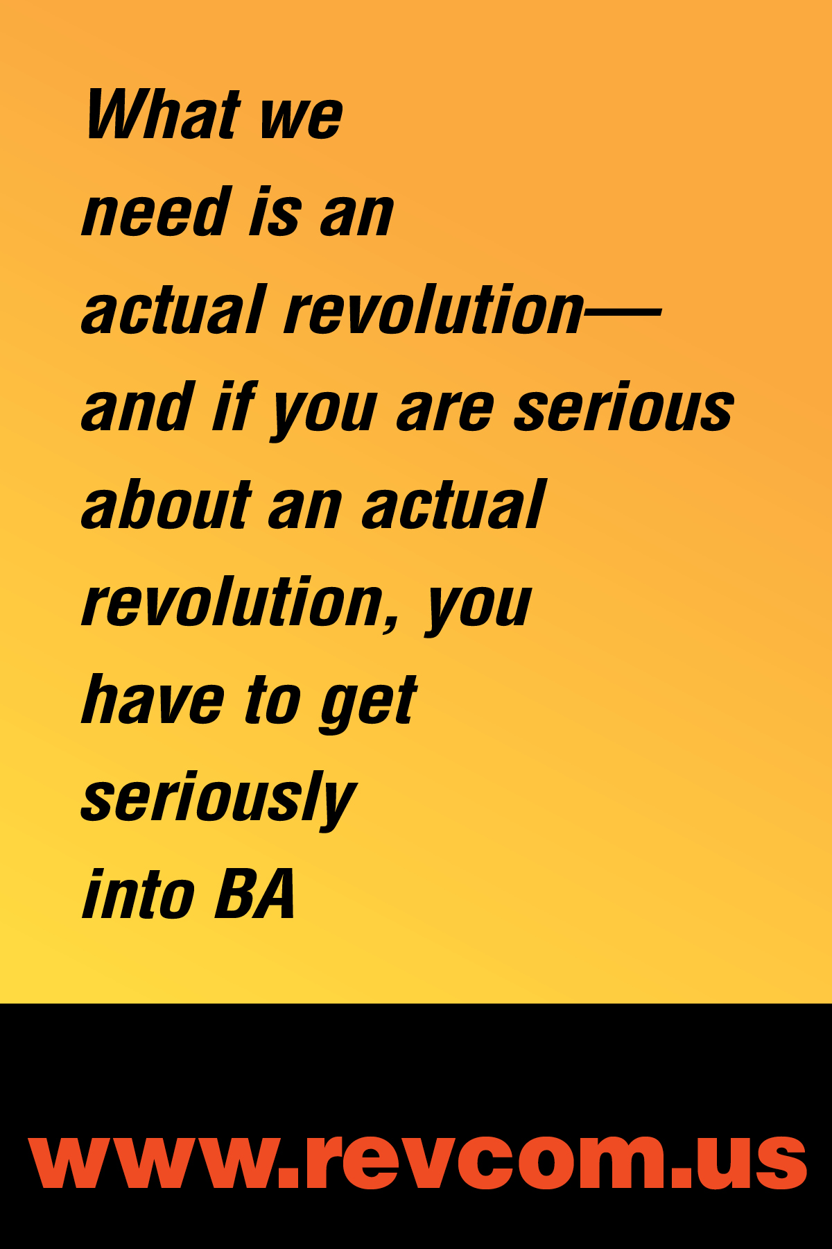 Bob Avakian quote - back