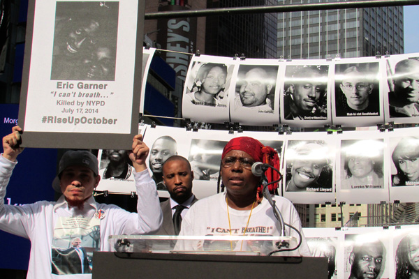 Sister Shirley on behalf of Eric Garner's family