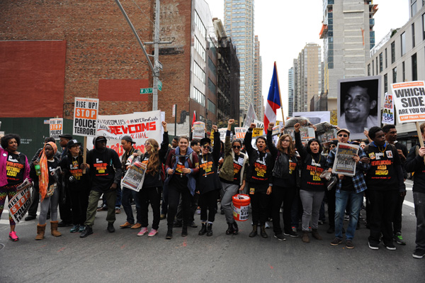 Contingente de Club Revolución, con militantes de diferentes partes del país