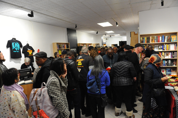 The scene at the grand opening of Revolution Books in Harlem   credit:revcom.us