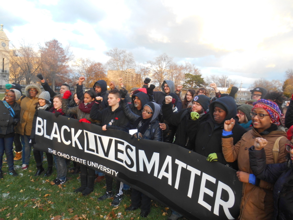 Protesters from Ohio State University