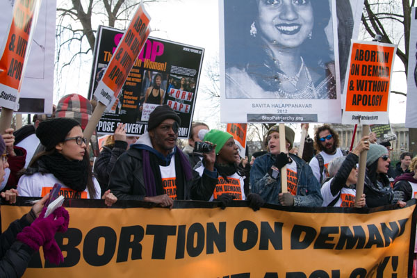 Counter-demonstration against the Walk for Life in Washington, D.C, January 2015. 