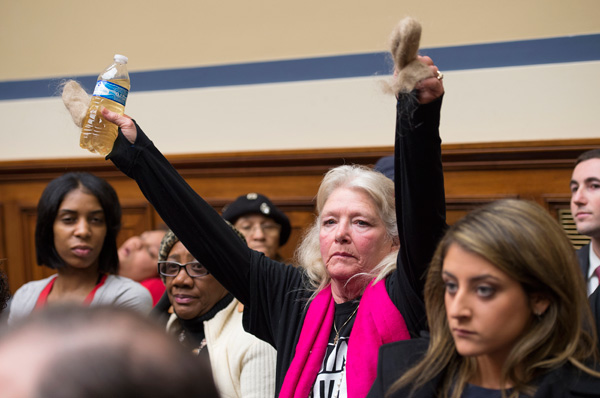 Protesting poison water in Flint, Michigan