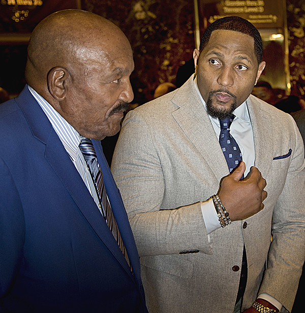 Jim Brown and Ray Lewis at Trump Tower