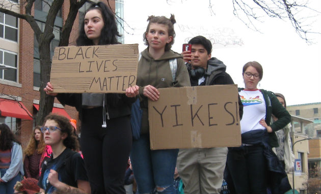 Evanston Township High School walkout against Trump-Pence regime