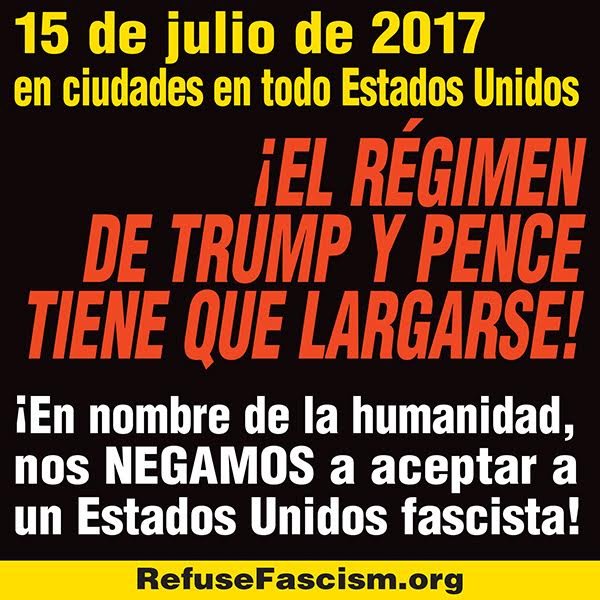 Trump/Pence Must Go! Nationwide protests July 15