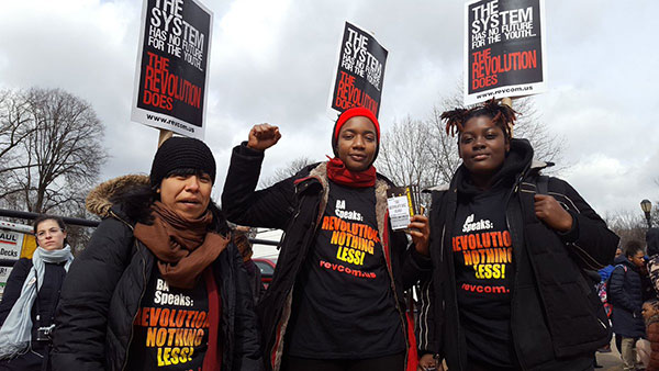 The Revolution Club joined high school walkouts.