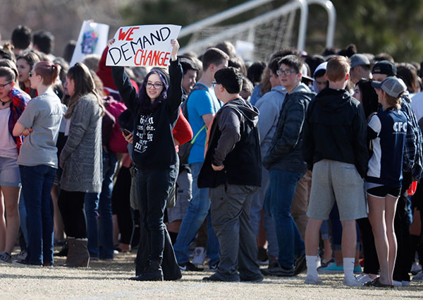 Students at Columbine High School.