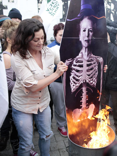 Thatcher effigy