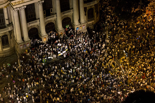 Above: Municipal theater, Rio de Janero, June 17.