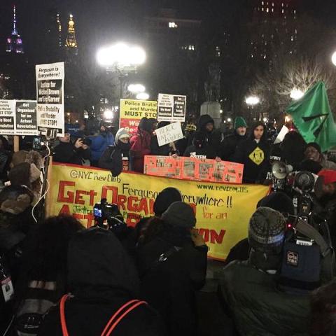 Marching to Times Square