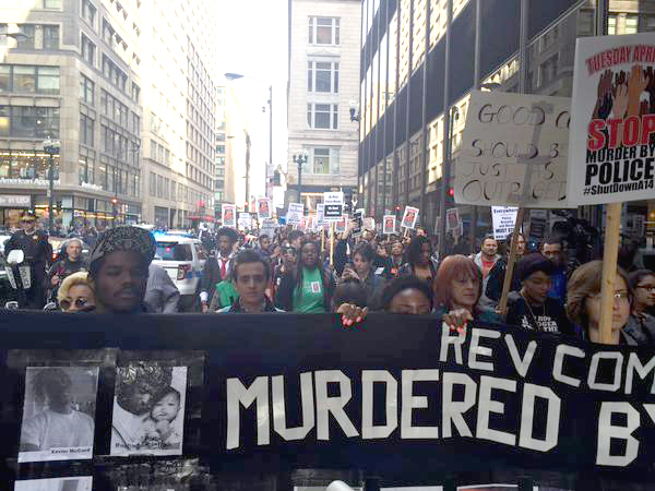 Chicago - march from Daly Plaza