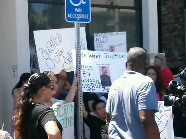 Protest of murder of Johnny Anderson