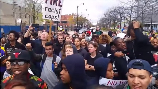 Sixty-six people were arrested on October 24 acting to shut down a national conference of police chiefs in Chicago, saying 