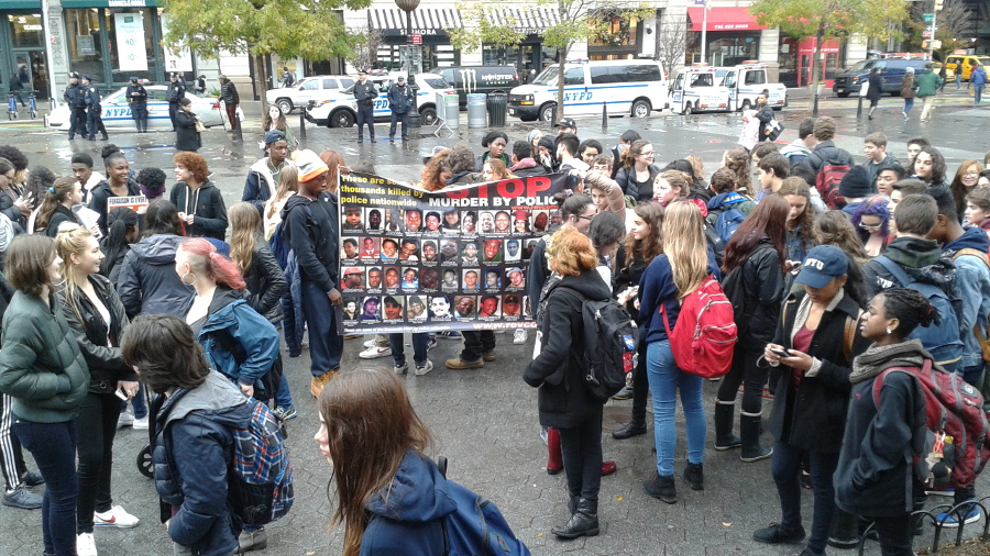 High School walkout, New York City, December 1