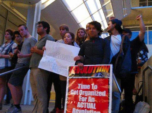 Protesting UCLA anti-woman event