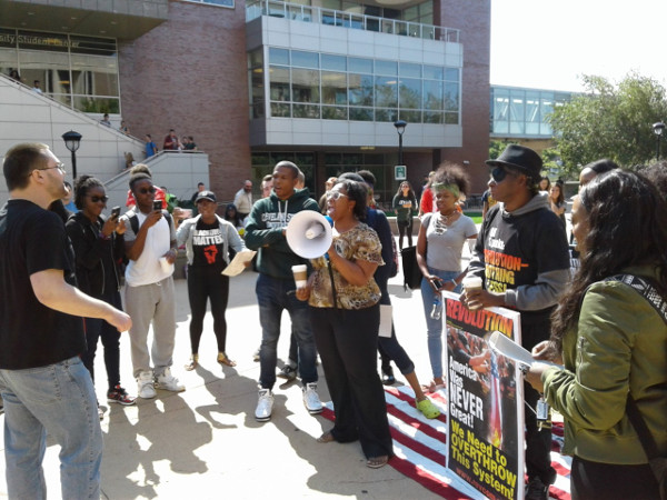 Cleveland State University, outside the student center