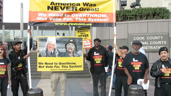 On the steps of Cook County Courthouse, October 18, 2016