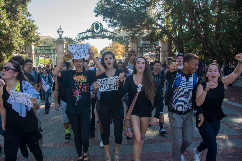 Albany High School students walked out, November 9